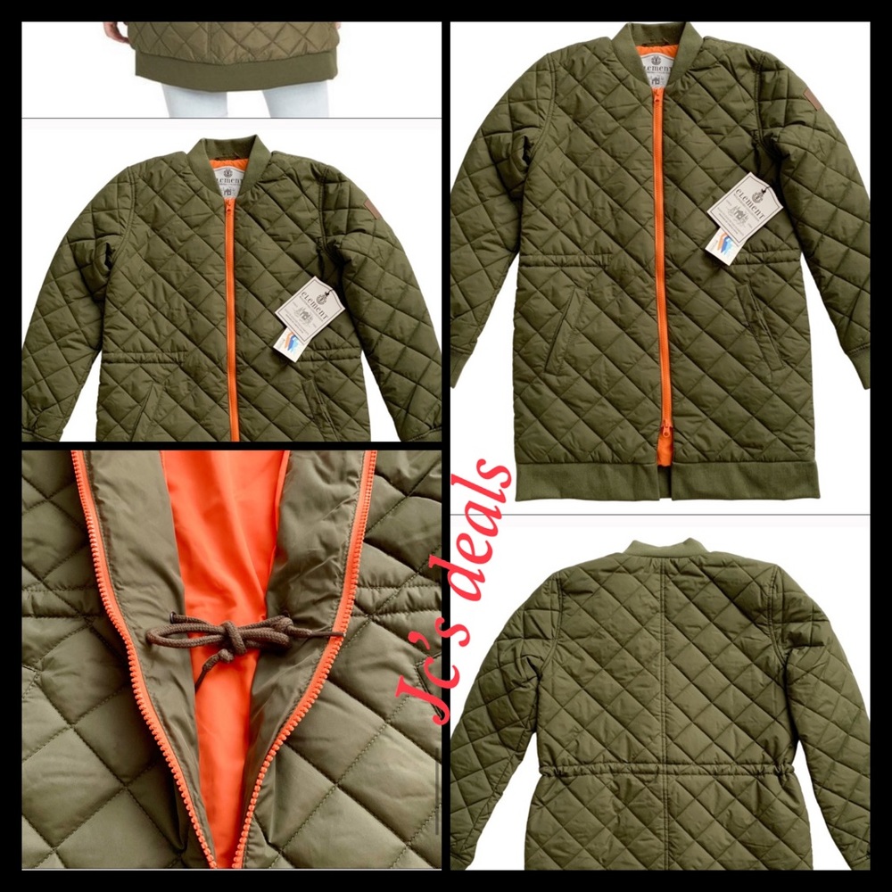 ✨ Element longline bomber jacket moss green 🍃 - Picture 3 of 3
